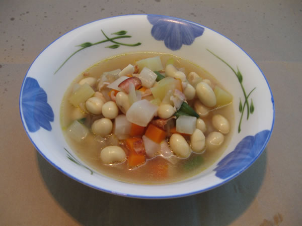 豆のすずき 豆料理レシピ タマフクラとコロコロ野菜スープ
